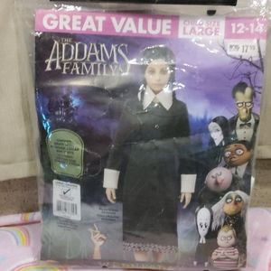 Kids Wednesday Addams family costume Sz L  2-14